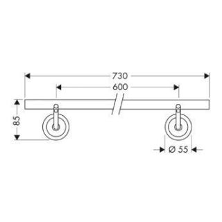 Полотенцедержатель Hansgrohe 40806000 хром